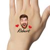 Personalized Temporary Tattoos, Custom Face Tattoos for Birthday Wedding Bachelorette Party, 1 Set of 15 Pieces Customized Tattoos Temporary view 3