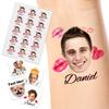 Personalized Temporary Tattoos, Custom Face Tattoos for Birthday Wedding Bachelorette Party, 1 Set of 15 Pieces Customized Tattoos Temporary view 1