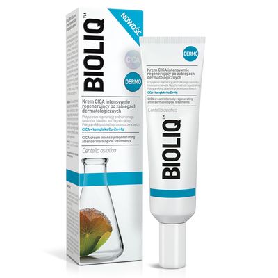 Bioliq - Dermo Cica Cream - Intensive Regeneration After Dermatological Procedures, Soothing, Moisturizing with CICA and Cu-Zn-Mg Complex - 30ml