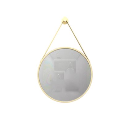 WORDFUN Wall Mounted Bathroom Mirror Beauty Salon Makeup Mirror, Round Metal Frame Decorative Mirror Strong and Durable Strong Stability Fine Polishing for Makeup, Haircut, Shaving, Facials Care