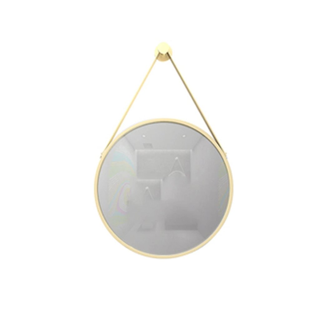 WORDFUN Wall Mounted Bathroom Mirror Beauty Salon Makeup Mirror, Round Metal Frame Decorative Mirror Strong and Durable Strong Stability Fine Polishing for Makeup, Haircut, Shaving, Facials Care