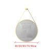 WORDFUN Wall Mounted Bathroom Mirror Beauty Salon Makeup Mirror, Round Metal Frame Decorative Mirror Strong and Durable Strong Stability Fine Polishing for Makeup, Haircut, Shaving, Facials Care view 2