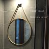 WORDFUN Wall Mounted Bathroom Mirror Beauty Salon Makeup Mirror, Round Metal Frame Decorative Mirror Strong and Durable Strong Stability Fine Polishing for Makeup, Haircut, Shaving, Facials Care view 3
