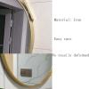 WORDFUN Wall Mounted Bathroom Mirror Beauty Salon Makeup Mirror, Round Metal Frame Decorative Mirror Strong and Durable Strong Stability Fine Polishing for Makeup, Haircut, Shaving, Facials Care view 4