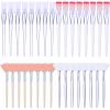 32 Pcs Face Mask Fan Brush Applicator Set Soft Fan Brush Flat Head Facial Esthetician Mask Cosmetic Makeup Tools for Eyelash Extension Peel Mud Clay face Cream(Pink) view 1
