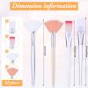 32 Pcs Face Mask Fan Brush Applicator Set Soft Fan Brush Flat Head Facial Esthetician Mask Cosmetic Makeup Tools for Eyelash Extension Peel Mud Clay face Cream(Pink) view 2