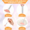 32 Pcs Face Mask Fan Brush Applicator Set Soft Fan Brush Flat Head Facial Esthetician Mask Cosmetic Makeup Tools for Eyelash Extension Peel Mud Clay face Cream(Pink) view 3