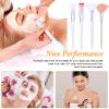 32 Pcs Face Mask Fan Brush Applicator Set Soft Fan Brush Flat Head Facial Esthetician Mask Cosmetic Makeup Tools for Eyelash Extension Peel Mud Clay face Cream(Pink) view 4