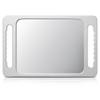 TASALON Unbreakable Hand Mirror with Double Handle- Large Handheld Barber Mirror for Hair and beauty Salon - Durable Hand Held Mirrors for barbershop - Haircut Mirror with Double Handgrip- Silver Gray view 1