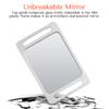 TASALON Unbreakable Hand Mirror with Double Handle- Large Handheld Barber Mirror for Hair and beauty Salon - Durable Hand Held Mirrors for barbershop - Haircut Mirror with Double Handgrip- Silver Gray view 4
