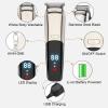 Beard Trimmer, Cordless Hair Clippers for Men Body Hair Trimmer, Mustache Nose Facial Cutting Groomer, Waterproof Electric Shaver 11 in 1 Grooming Kit, USB Rechargeable & LED Display 1.0 Count view 4