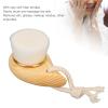 Wooden Facial Brush, Soft Fiber Bristles with Hang Ring Face Wash Brush for Daily Cleaning view 3