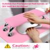 (MAT ONLY) Nail Art Table Mat, Nail Arm Rest Pad for Acrylic Nails, Soft Microfiber PU Leather Nail Mat for Table, Foldable Nail Hand Rest Pillow Manicure Pad, Acrylic Nail Desk Mat for Nail Cushion view 2
