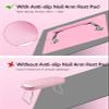 (MAT ONLY) Nail Art Table Mat, Nail Arm Rest Pad for Acrylic Nails, Soft Microfiber PU Leather Nail Mat for Table, Foldable Nail Hand Rest Pillow Manicure Pad, Acrylic Nail Desk Mat for Nail Cushion view 3