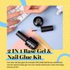 beetles Gel Polish 2 in 1 Nail Glue and Base Gel Kit for Acrylic Nails,and Medium Coffin False Nails Tips 500Pcs Fake Gel Tips view 3