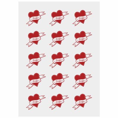Personalized Temporary Tattoos, Custom Face Tattoos for Birthday Wedding Bachelorette Party, 1 Set of 15 Pieces Customized Tattoos Temporary