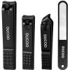 DUCOO Nail Clipper Set, 4 PCS Ultra Sharp Nail Clippers for Men, Women, Adults Toenail Fingernail Clippers, Stainless Steel Nail Cutter & File, Black view 1