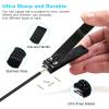 DUCOO Nail Clipper Set, 4 PCS Ultra Sharp Nail Clippers for Men, Women, Adults Toenail Fingernail Clippers, Stainless Steel Nail Cutter & File, Black view 3