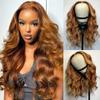 Anlimer Body Wave Highlight 13x4 Lace Front Wigs Human Hair,10A Brazilian Remy Hair Ombre Brown to Blonde Frontal Wig Pre Plucked with Baby Hair for Women 4x4 Pu Silk Base Lace Wig (12, 13x6 Lace Frontal Wig 200 Density) view 1