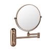 Beauty Mirror,10X Hotel Bathroom Wall Mounted Makeup Mirror, 8 Inch Extendable Mirror Foldable Telescopic Magnifying Double-Sided Shaving Mirror for Bathroom Vanity Rose Gold 8 inches 7X view 1