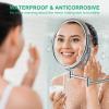 Beauty Mirror,10X Hotel Bathroom Wall Mounted Makeup Mirror, 8 Inch Extendable Mirror Foldable Telescopic Magnifying Double-Sided Shaving Mirror for Bathroom Vanity Bronze 6 inches 3X view 4