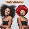 3PCS Extra Large Satin Bonnets for Sleeping, Hair Bonnets for Black Women Braids Curly Hair, A view 4