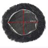 Toupee For Black Men Breathable Full Lace African American Hair Piece Man Weave Hair Unit Black Men Natural Kinky Curly Human Hair With Gray (8''x10'', 1# JET BLACK-6MM) view 3