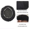 Toupee For Black Men Breathable Full Lace African American Hair Piece Man Weave Hair Unit Black Men Natural Kinky Curly Human Hair With Gray (8''x10'', 1# JET BLACK-6MM) view 4
