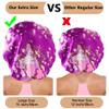 3PCS Extra Large Satin Bonnets for Sleeping, Hair Bonnets for Black Women Braids Curly Hair, E view 3