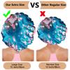 3PCS Extra Large Satin Bonnets for Sleeping, Hair Bonnets for Black Women Braids Curly Hair, D view 3