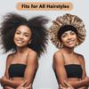3PCS Extra Large Satin Bonnets for Sleeping, Hair Bonnets for Black Women Braids Curly Hair, D view 4