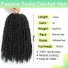 Passion Twist Crochet Hair 12Inch Passion Twist Hair 8 Packs Soft Pre-Twisted Short Passion Twist Crochet Hair for Black Women (12inch(pack of 8),1B)  view 2