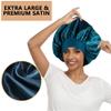 3PCS Extra Large Satin Bonnets for Sleeping, Hair Bonnets for Black Women Braids Curly Hair, B view 2