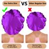 3PCS Extra Large Satin Bonnets for Sleeping, Hair Bonnets for Black Women Braids Curly Hair, B view 3