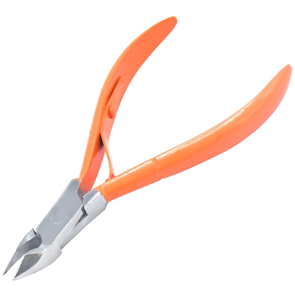 AAProTools 4" Professional Cuticle Nippers Acrylic Nail Clippers with Orange Handle
