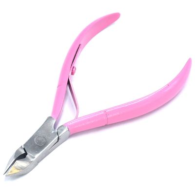 AAProTools Cuticle Nipper 1/2 Jaw Cuticle Remover Double Spring Color Handle Cuticle Clipper Stainless Steel Trimmer Cutter Scissor for Manicure DIY Nail Care (Pink),1.0 Ounce