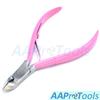 AAProTools Cuticle Nipper 1/2 Jaw Cuticle Remover Double Spring Color Handle Cuticle Clipper Stainless Steel Trimmer Cutter Scissor for Manicure DIY Nail Care (Pink),1.0 Ounce view 2