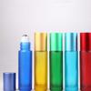 LALAFINA Glass Containers 7Pcs 10ml Colorful Frosted Roll on Bottles Glass Roller Bottles with Stainless Steel Roller Balls Refillable for Perfume Essential Oil view 4