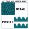 Evridwear Exfoliating Dual Texture Bath Gloves for Shower, Spa, Massage and Body Scrubs, Dead Skin Cell Remover, Gloves with Hanging Loop (1 Pair Deep Lake Heavy Glove) view 2