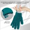 Evridwear Exfoliating Dual Texture Bath Gloves for Shower, Spa, Massage and Body Scrubs, Dead Skin Cell Remover, Gloves with Hanging Loop (1 Pair Deep Lake Heavy Glove) view 4
