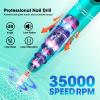 LIERKISS Nail Drill Cordless 35000RPM Rechargeable Professional Electric Nail Drill Kit Wireless Nail File Drill Acrylic Drill for Acrylic Gel Nails Manicure Pedicure Polishing Remover view 3