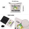 G2TUP Budgie Gift Talk To My Tail Feather Makeup Bag Budgie Lover Cosmetic Bag Budgie Mom Gift Parakeet Lover Gift Bird Watcher Zipper Travel Bag (Talk To My Tail Feather White Bag) view 3