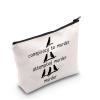G2TUP Crow Lover Gift Conspiracy To Murder Makeup Bag Black Crow Cosmetic Bag Bird Lover Gift Bird Watching Gift True Crime Zipper Travel Bag (Conspiracy To Murder White Bag) view 1