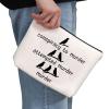 G2TUP Crow Lover Gift Conspiracy To Murder Makeup Bag Black Crow Cosmetic Bag Bird Lover Gift Bird Watching Gift True Crime Zipper Travel Bag (Conspiracy To Murder White Bag) view 2