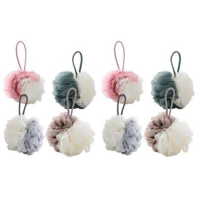 Zerodeko 8pcs Double Exfoliating Mesh Sponge for Gentle Skin Cleansing for Shower and Travel Use