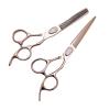 Professional Hair Cutting Shears, 6 inch Professional Japan 440c Upscal scissor rose gold hair scissors cutting barber haircut thinning shears hairdresser scissors set (Size : Set) view 1