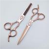 Professional Hair Cutting Shears, 6 inch Professional Japan 440c Upscal scissor rose gold hair scissors cutting barber haircut thinning shears hairdresser scissors set (Size : Set) view 2