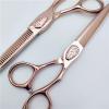 Professional Hair Cutting Shears, 6 inch Professional Japan 440c Upscal scissor rose gold hair scissors cutting barber haircut thinning shears hairdresser scissors set (Size : Set) view 3
