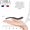 Camila Paris CP3285 French Twist Stick Hair Fork, Large Wavy U Shaped Hair Pin Clip for Spiral Updo and Bun, Black, Fashion Flexible Durable Styling Hair Accessories for Women, Made in France view 3