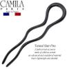 Camila Paris CP3285 French Twist Stick Hair Fork, Large Wavy U Shaped Hair Pin Clip for Spiral Updo and Bun, Black, Fashion Flexible Durable Styling Hair Accessories for Women, Made in France view 4